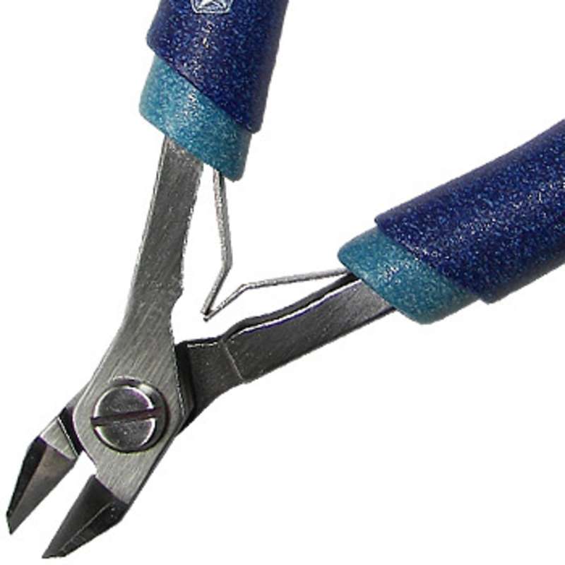 ESD-Safe Ergonomic Small Carbide Dual Ultra Sharp Diagonal Cutter, Full Flush, 5-5/8" Long