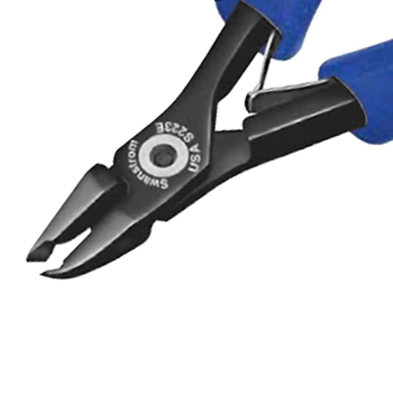 ESD-Safe Long Nose Micro Angle Super Flush Cutters with Cushion Grip Handles, 5-13/16" Long