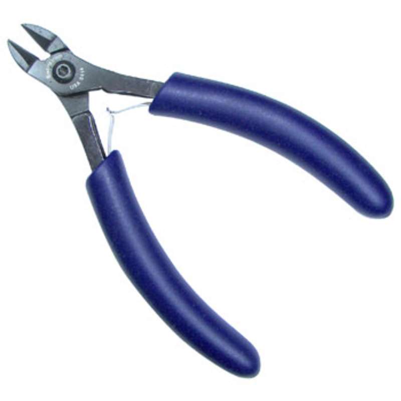 ESD-Safe Oval Slim Head Super Flush Cutters with Cushion Grip Handles, 4-13/16" Long