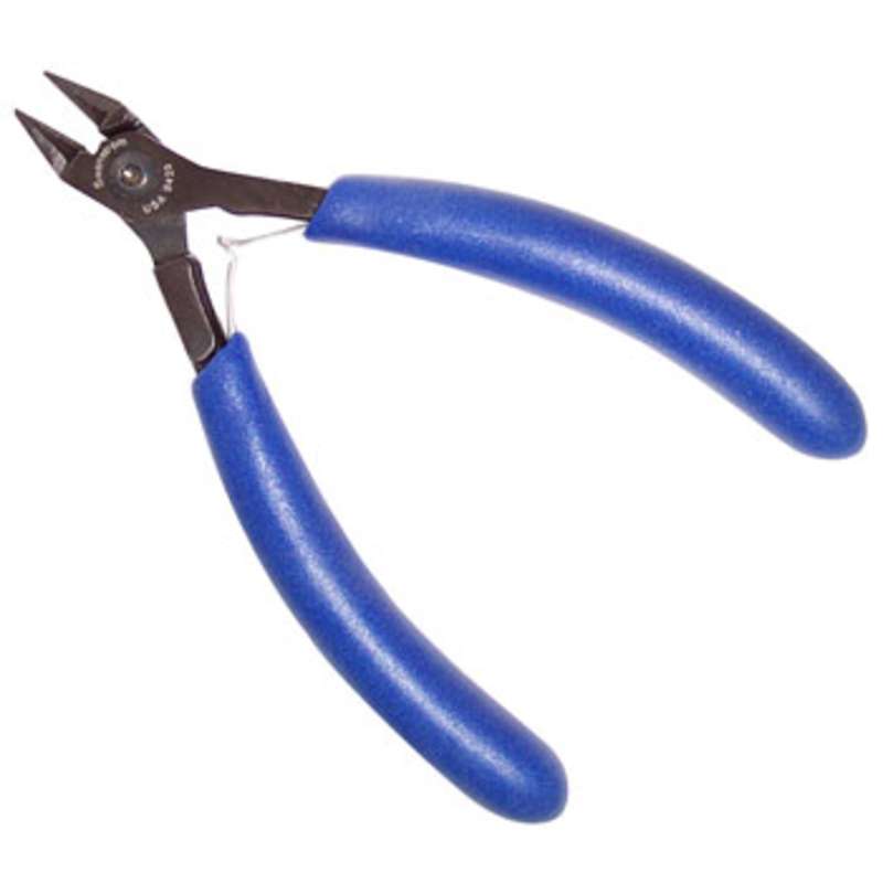 ESD-Safe Tapered Slim Head Flush Cutters with Traditional Grip Handles, 4-13/16" Long