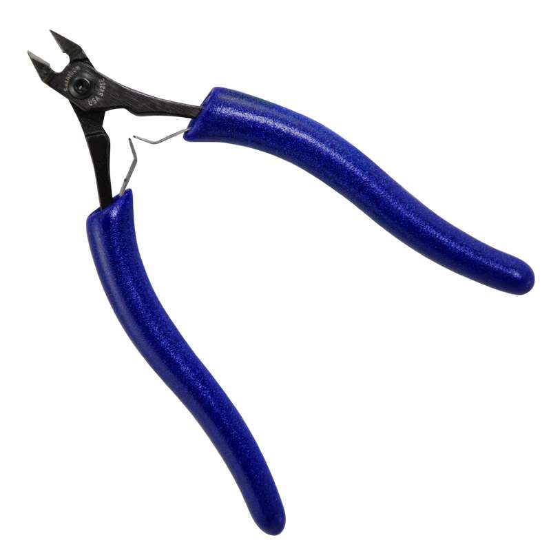 ESD-Safe Tapered Hi-Leverage Mini-Head Super Flush Cutters with Cushion Grip Handles, 5-5/8"
