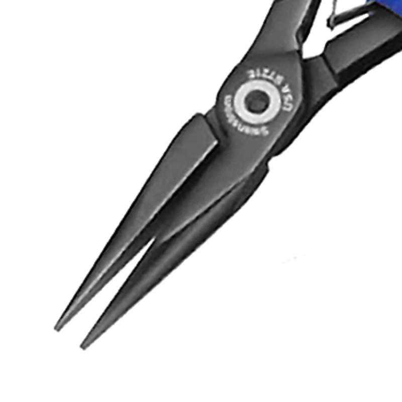 Long Nose ESD-Safe Pliers with Serrated Jaws and Ergonomic Handles, 7"