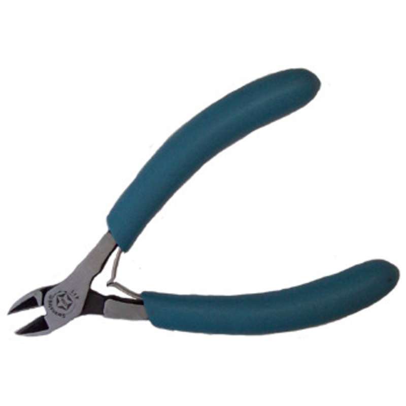 ESD-Safe Oval Head Flush Cutters with Cushion Grip Handles, 4" Long