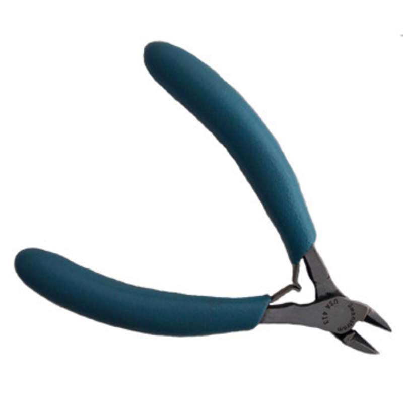 ESD-Safe Slim Oval Head Flush Cutters with Cushion Grip Handles, 4-13/16" Long