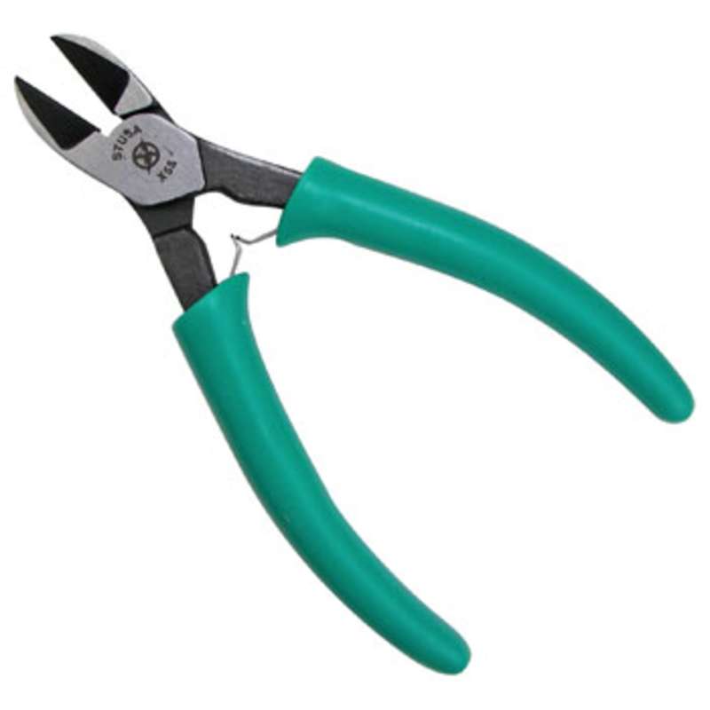 ESD-Safe Oval Head Semi-Flush Cutters with Cushion Grip Handles, 5-3/8" Long