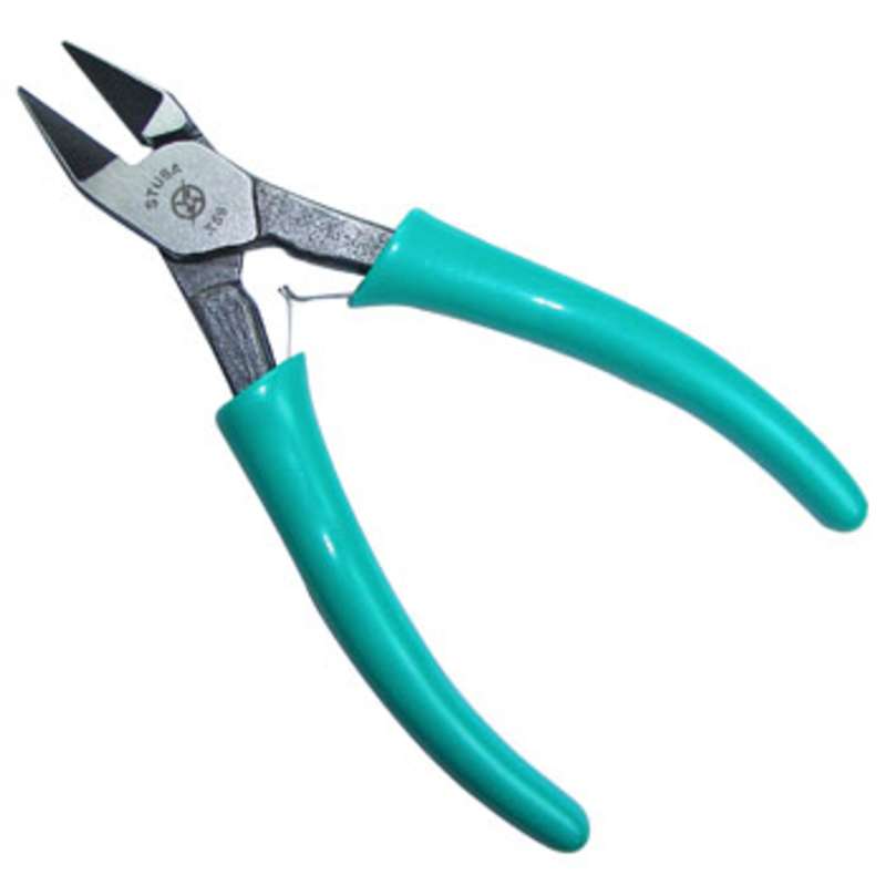 ESD-Safe Tapered Head Semi-Flush Cutters with Cushion Grip Handles, 5-3/8" Long