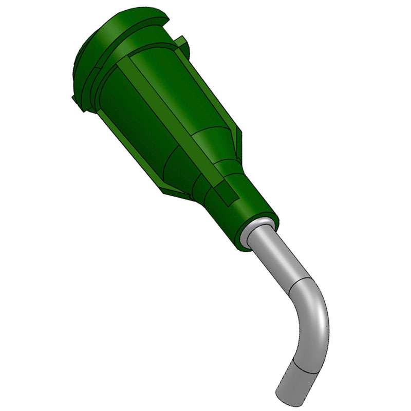 Bent Needle, 90 Degree, 14 Gauge, 1/2", Olive, 50 per Package, TE Series