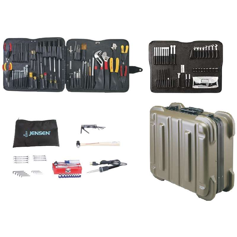 Electronics MRO Tool Kit, Inch/Metric, Olive, 9" Deep, Rugged Duty Case, JTK-17 Series
