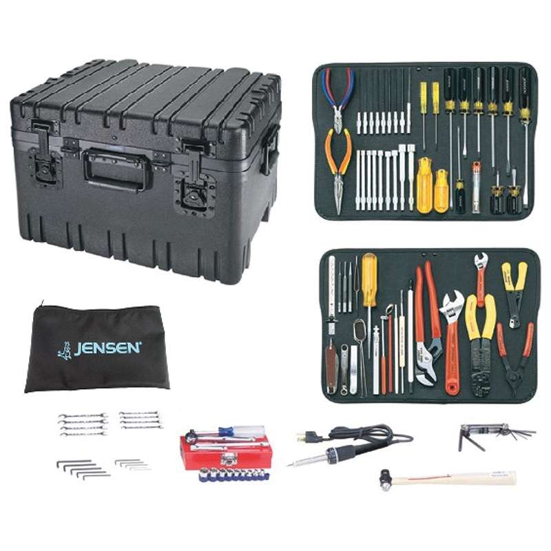 Electronics MRO Tool Kit, 12", Roto-Rugged Wheeled/Recess Latch Case, JTK-17 Series