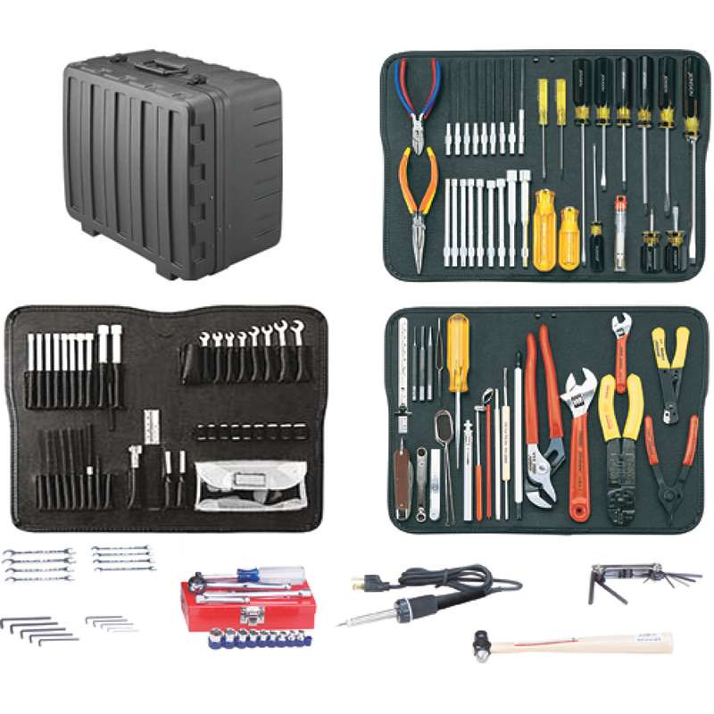 Electronics MRO Tool Kit, Inch/Metric, 10" X-Rugged Rota-Tough Case, JTK-17 Series