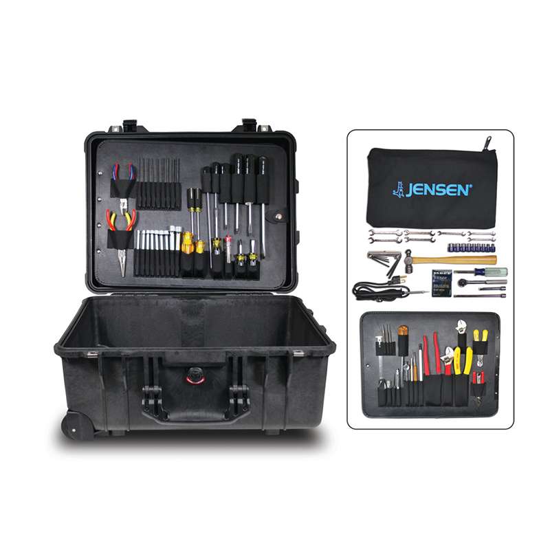 Electronics MRO Tool Kit, 9" Deep, Water Resistant Case w/Wheels, JTK-17 Series