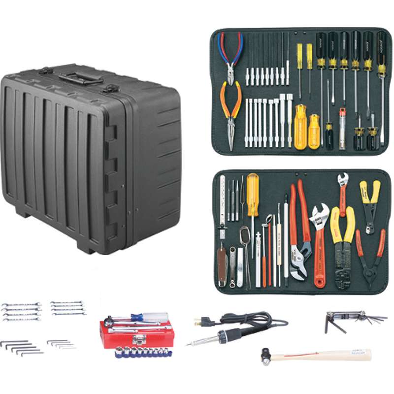 Electronics MRO Tool Kit, 10" Deep, X-Tra Rugged Rota-Tough Case, JTK-17 Series