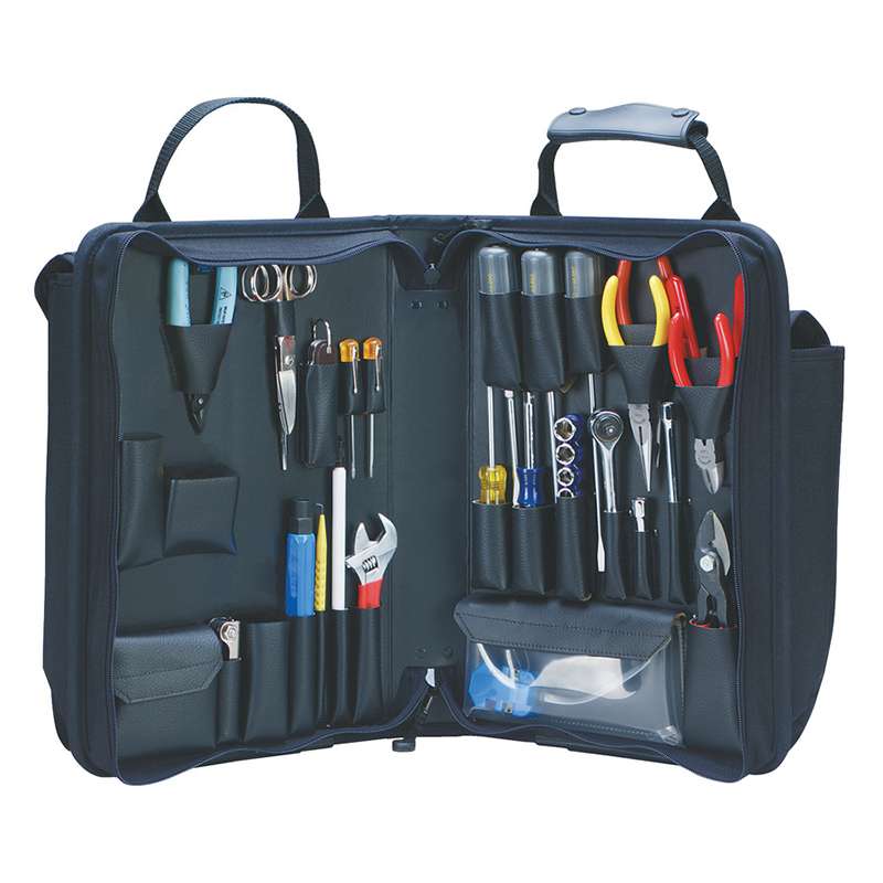 Deluxe Telecom Installer's Kit in Single Black Cordura Zipper Case