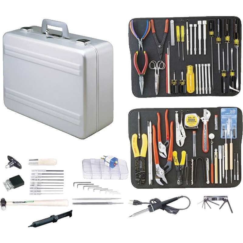 Electronics MRO Tool Kit, 6" Deep, Regular Aluminum Case, JTK-87 Series