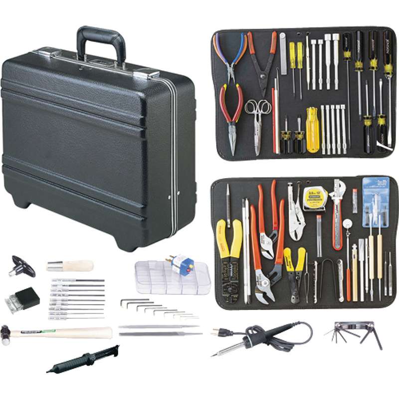 Electronics MRO Tool Kit, 6.5" Deep, Light Poly Case, JTK-87 Series