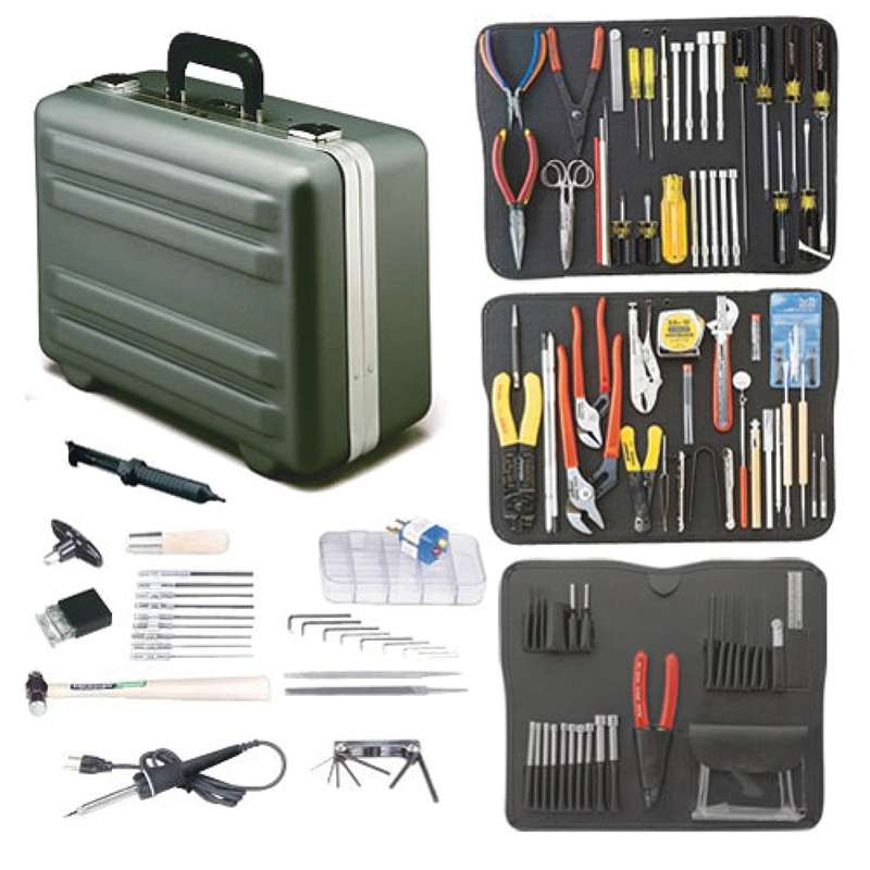 Electronics MRO Tool Kit, Inch/Metric, 8" Deep, Deluxe Poly Case, JTK-87 Series
