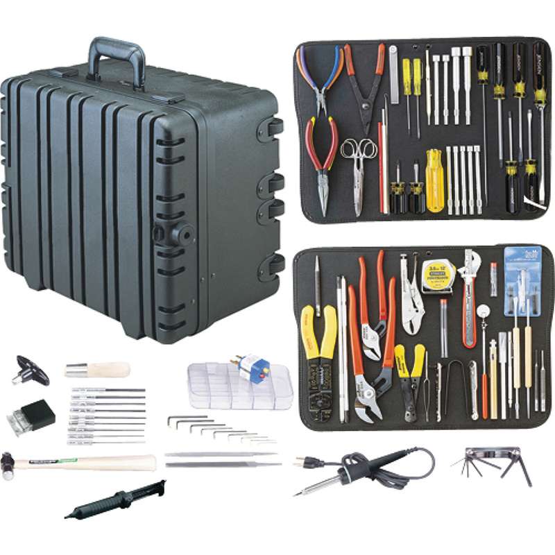 Electronics MRO Tool Kit, 12" Deep, Roto-Rugged Case, Wheels, JTK-87 Series