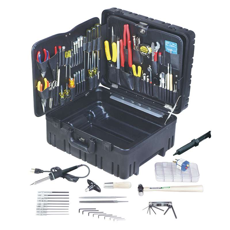 Electronics MRO Tool Kit, 8" Deep, Roto-Rugged Case, Wheels, JTK-87 Series