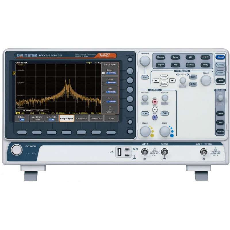 300 MHz, 2-channel, DSO, Spectrum analyzer, dual channel 25MHz AWG