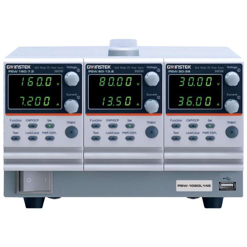 Triple Channel Programmable Autoranging DC Power Supply, CH1: 80V, CH2: 80V, CH3: 80V, 1080W