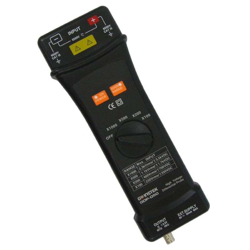 100MHz High Voltage Differential Probe, 1.2pF, 6.5kV, 54 Mohm, 3.5 ns, GDP Series