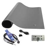 Work Station Monitoring Kit, ESD, with Gray Table Mat, 24" x 36" redirect to product page