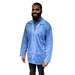 ESD-Safe Lightweight Jacket, with Snap Cuffs, Three Pockets, Blue, Small