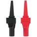 Large Alligator Clips for Banana Plug, Black and Red, 4mm, CAT III 1000V, CAT IV 600V, 10A