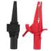 Large Alligator Clips for Banana Plug, Black and Red, 4mm, CAT III 1000V, CAT IV 600V, 10A