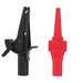 Large Alligator Clips for Banana Plug, Black and Red, 4mm, CAT III 1000V, CAT IV 600V, 10A