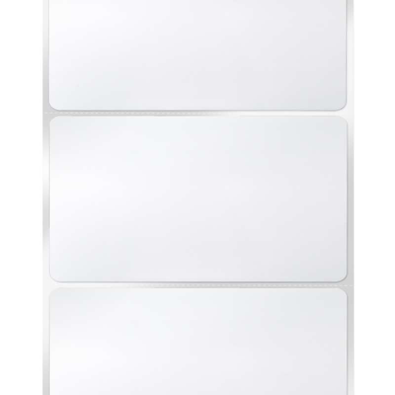 Ready To Order Cleanroom Labels, Gloss Labels, Blank, 4" x 2", Removable Adhesive, 1000 Labels per Roll, 4000 per Case