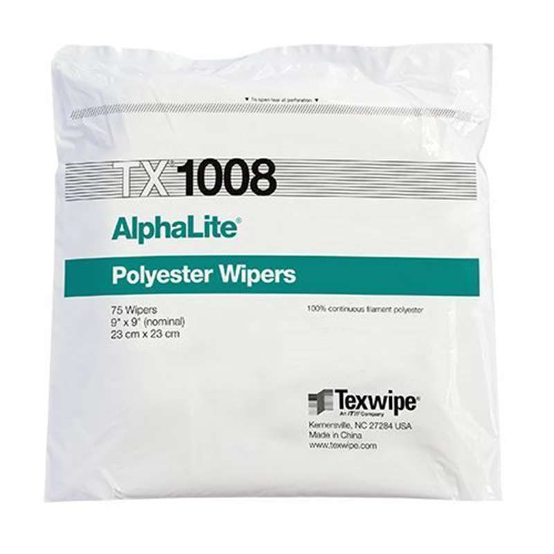 AlphaLite® Cleanroom Lightweight Polyester Wipes, 9 x 9", 150 per Package