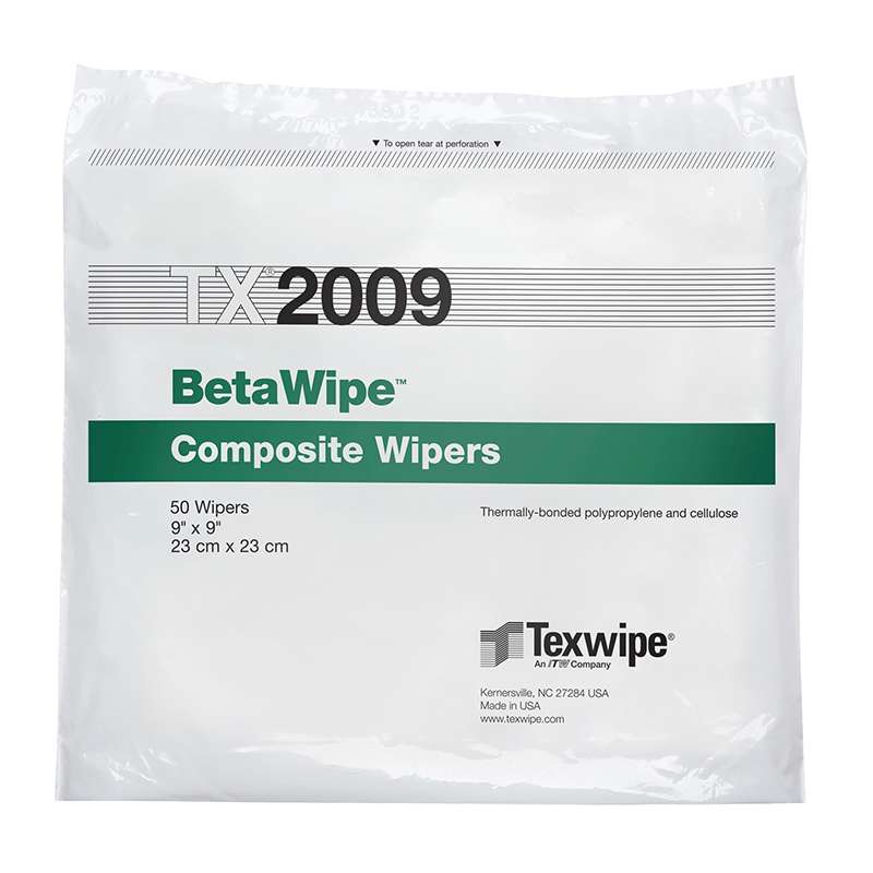BetaWipe Dry Cleanroom Wipers, Non-Sterile, 9 x 9", 100 per Bag, 10 Bags per Case