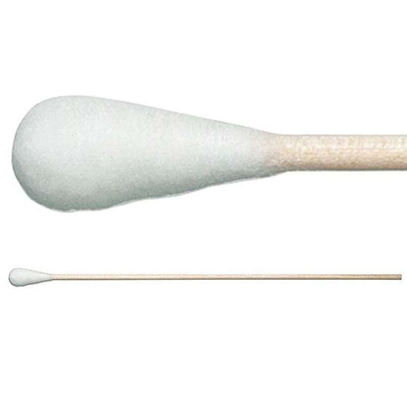 Spun Cotton Cleanroom Swab with Wood Handle, Non-Sterile, 1000 per Bag, 5 Bags per Case