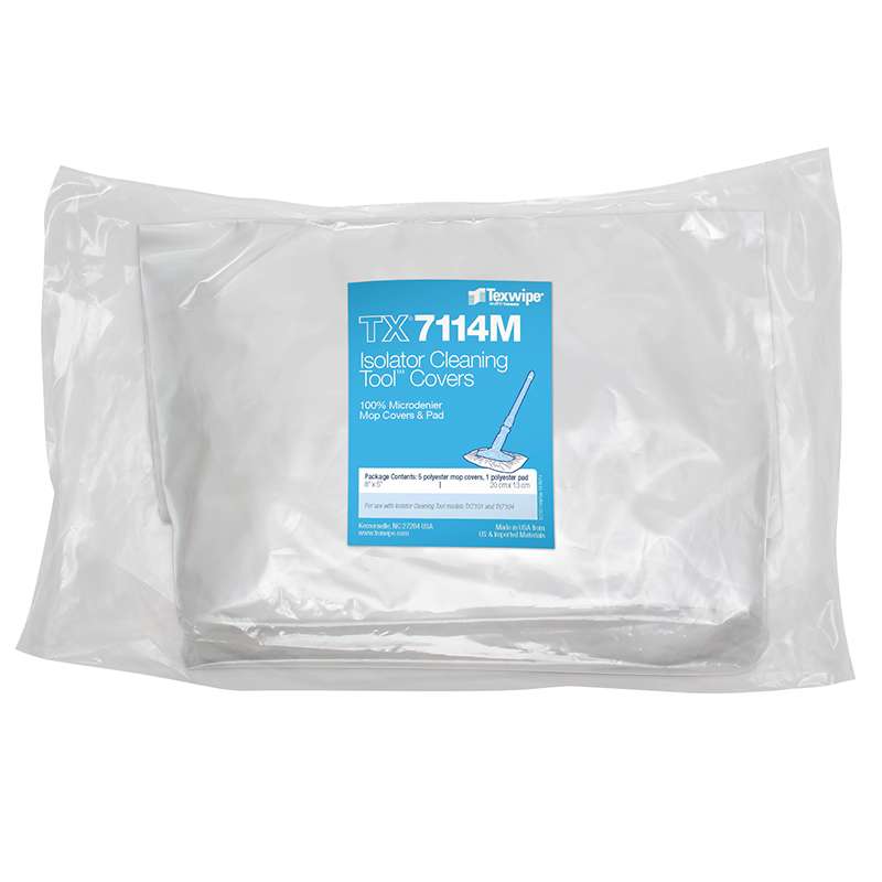 Mini AlphaMop™/Isolator Cleaning Tool™, Microdenier Mop Covers, Non-Sterile, 150 Covers with 6 Replacement Pads per Case