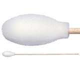 Foam Covered Cotton Cleanroom Swab with Wood Handle, Non-Sterile, 6.063" Long, 500 per Bag, 5 Bags per Case redirect to product page