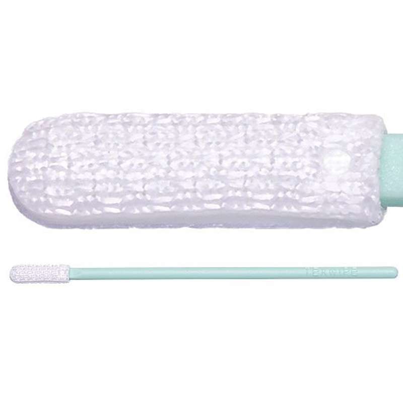 Microdenier Polyester Knit Mini Cleanroom Swab, Non-Sterile, 2.756" Long, 500 per Bag, 5 Bags per Case