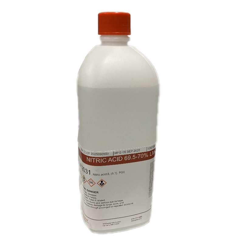 Nitric Acid 69.5% Low Metal, 2.25 Liter Bottle, 6 per Case
