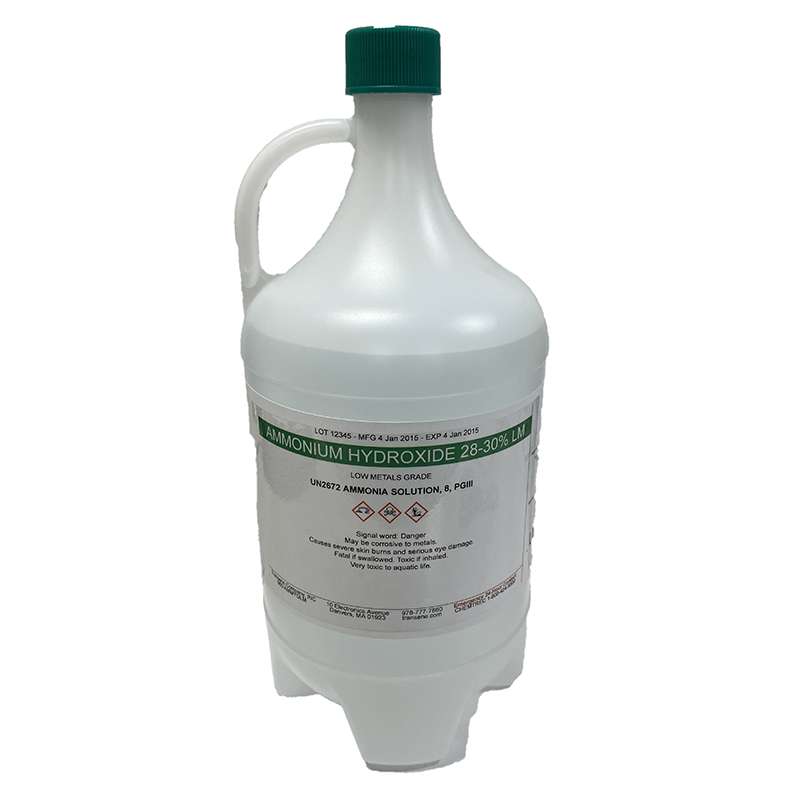 Ammonium Hydroxide 30%, 3.8L Bottle, LM Green Cap Required