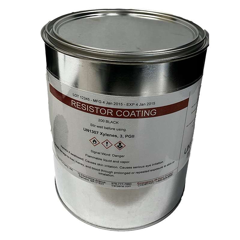 Resistor Coating 200, High Temperature Conformal Coating, Black, 1 Gallon/Can