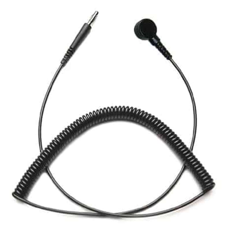 Single Conductor 12' Coil Cord with Banana Plug and 10mm Snap, Black