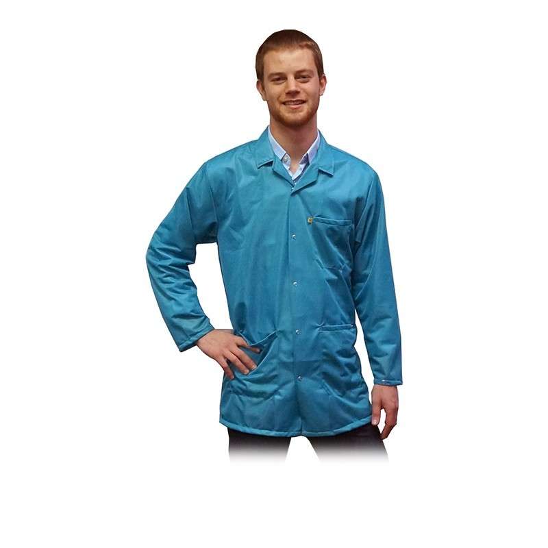 ESD-Safe Light Weight Jacket, Teal, 2X-Large 31-1/2" Long