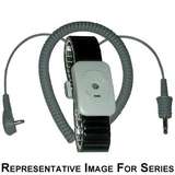 Dual Conductor Black Speidel Metal Wrist Strap with 5' Coil Cord, Large redirect to product page
