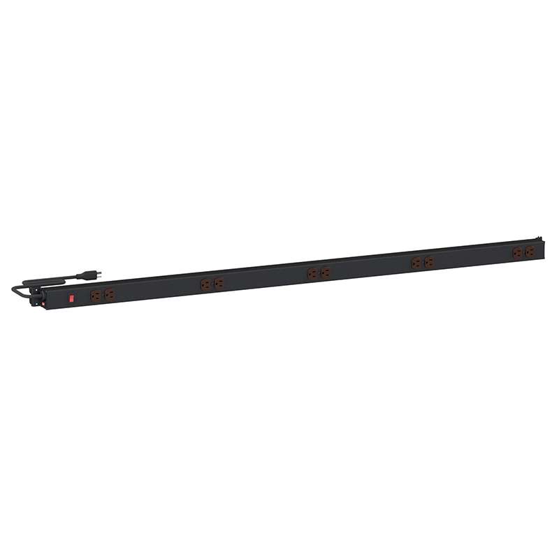 Power rail, M60, 10 outlet (NEMA 5-15R), 15 Amp