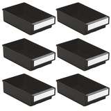 SET OF 6 ESD STACKING BLACK 11.81"X7.32"X3.23" redirect to product page