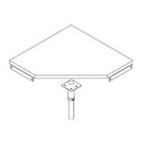 Corner Shelf, with 6in Offset, D4, ESD, 30in x 30in redirect to product page