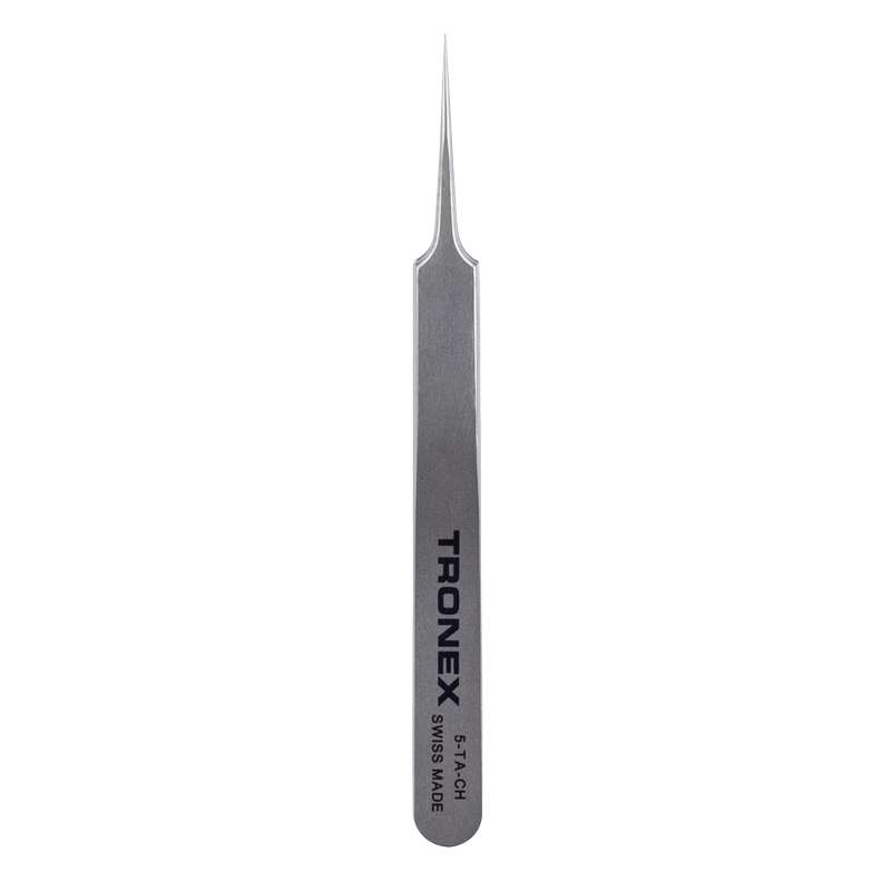 High Precision Tweezer, Titanium, Straight Fine Sharp Tip, Style 5