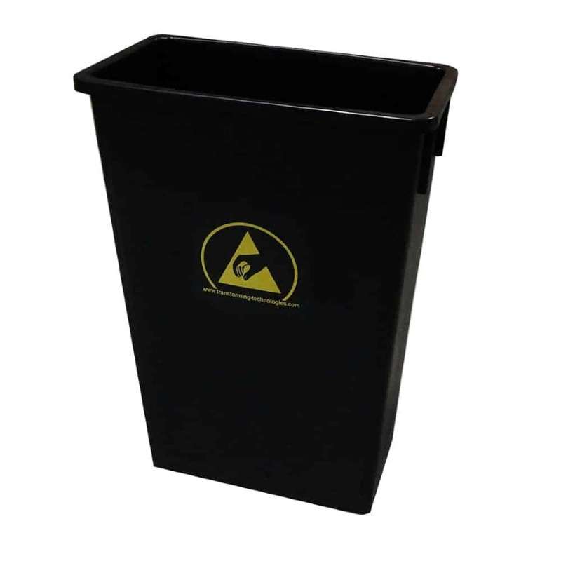 ESD Trash Can - 22 Gallon with Yellow Symbol in Front