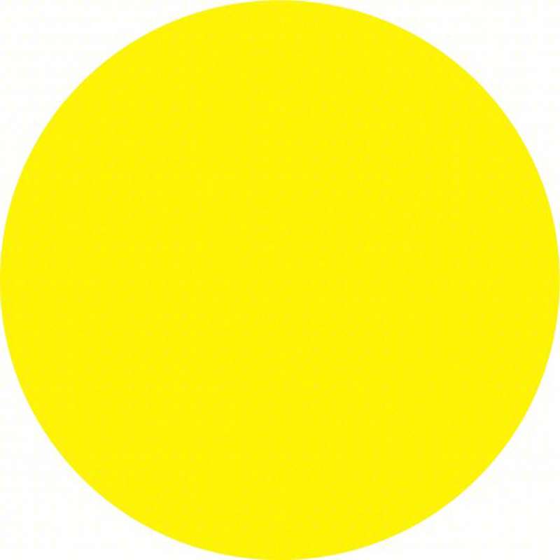 Marking Dots, Vinyl, 3/4", 3" Core, 5.5 mil, Yellow, Acrylic, 1000/Roll