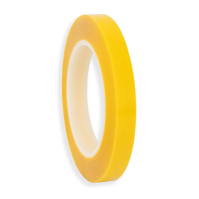 Poly Tape, 400 deg, 3/4"x72 Yds, 3" Core, 3.5 mil, Yellow